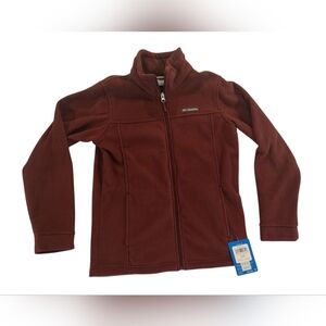 Columbia Burgundy Fleece Jacket Boy's Size Medium (10/12)